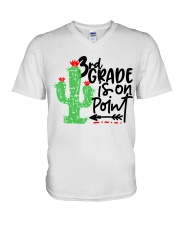 3RD GRADE IS ON POINT V-Neck T-Shirt thumbnail