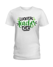 LUCKIEST TEACHER EVER Ladies T-Shirt thumbnail