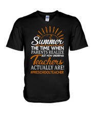 PRESCHOOL TEACHER V-Neck T-Shirt tile