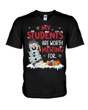 My Students Are Worth Melting For V-Neck T-Shirt tile