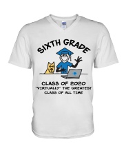 6TH GRADE CLASS OF 2020 V-Neck T-Shirt tile