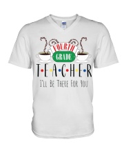 4TH GRADE V-Neck T-Shirt tile