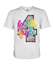4TH GRADE V-Neck T-Shirt tile