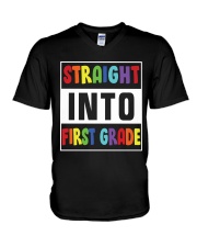 STRAIGHT INTO FIRST GRADE V-Neck T-Shirt thumbnail