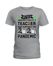 NEVER UNDERESTIMATE WITH A TEACHER Ladies T-Shirt thumbnail