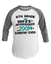 6TH GRADE ZOOMING INTO ELEMENTARY SCHOOL Baseball Tee tile