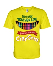 3RD GRADE TEACHER V-Neck T-Shirt tile