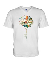 TEACHER ASSISTANT V-Neck T-Shirt tile