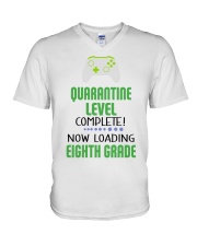 8TH GRADE LOADING V-Neck T-Shirt tile