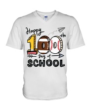 100 Days Of School V-Neck T-Shirt tile