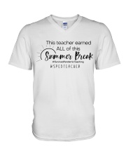SPED TEACHER V-Neck T-Shirt tile