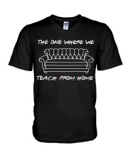 TEACH FROM HOME V-Neck T-Shirt thumbnail