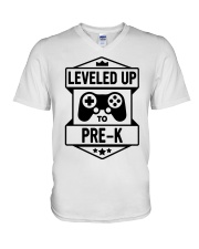 PRE-K - LEVELED UP TO V-Neck T-Shirt tile