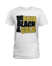 BLACK - GOLD Ladies T-Shirt tile