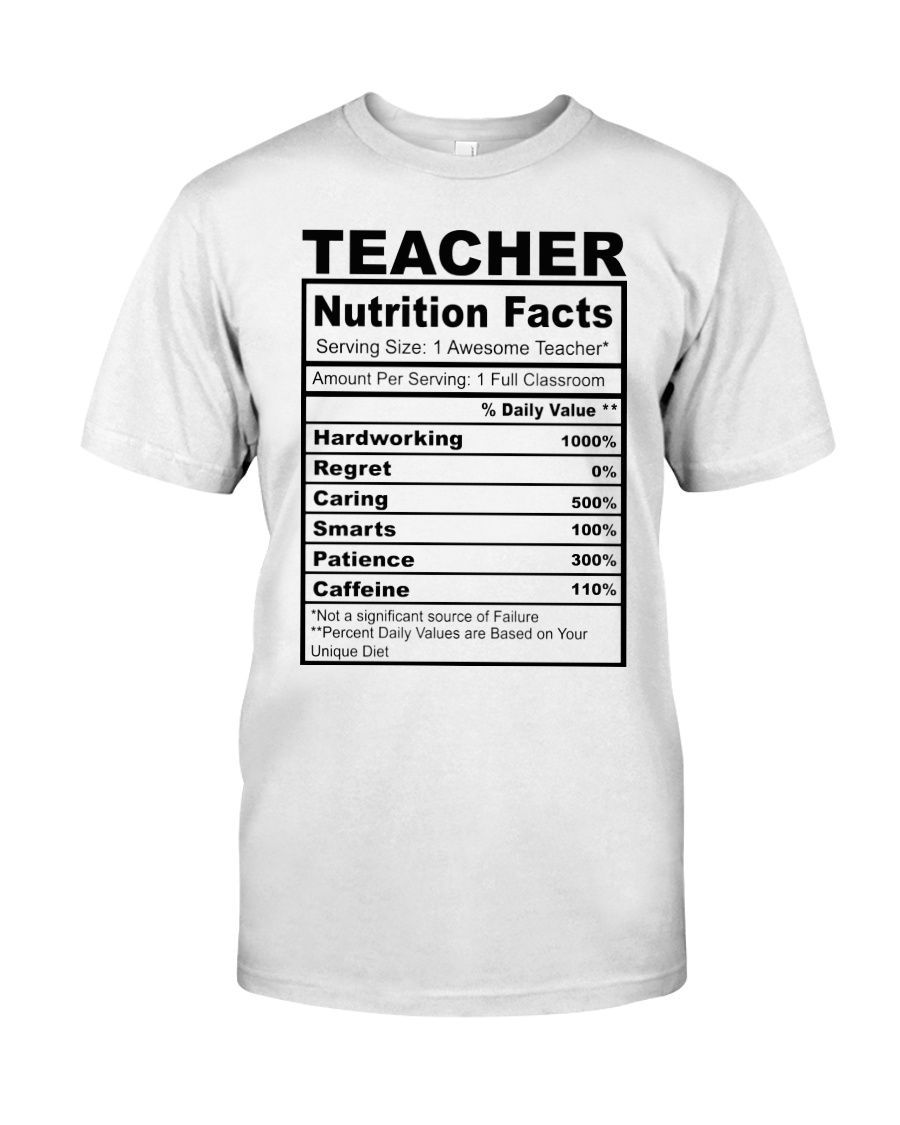 TEACHER NUTRITION FACTS Classic T-Shirt