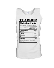 TEACHER NUTRITION FACTS Unisex Tank thumbnail