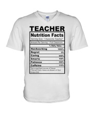 TEACHER NUTRITION FACTS V-Neck T-Shirt thumbnail