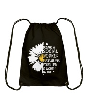 I BECAME A SOCIAL WORKER BECAUSE Drawstring Bag thumbnail
