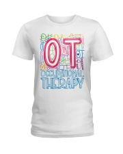 OCCUPATIONAL THERAPY TYPOGRAPHIC Ladies T-Shirt thumbnail