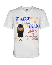 8TH GRADE GIRL V-Neck T-Shirt tile