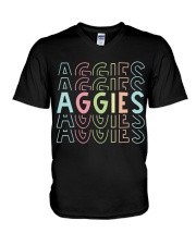 AGGIES RAINBOW V-Neck T-Shirt thumbnail
