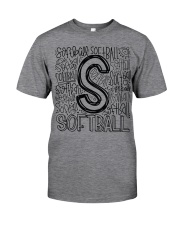 SOFTBALL TYPOGRAPHY Classic T-Shirt front