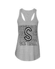SOFTBALL TYPOGRAPHY Ladies Flowy Tank thumbnail