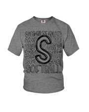 SOFTBALL TYPOGRAPHY Youth T-Shirt thumbnail