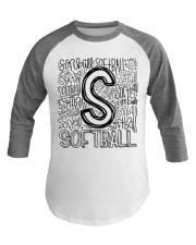SOFTBALL TYPOGRAPHY Baseball Tee thumbnail