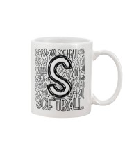 SOFTBALL TYPOGRAPHY Mug thumbnail