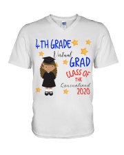 4TH GRADE GIRL V-Neck T-Shirt tile