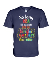 ABA SO LONG - KINDERGARTEN HERE I COME V-Neck T-Shirt tile