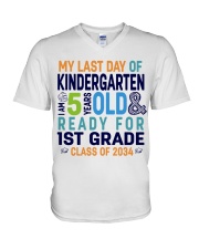 KINDERGARTEN V-Neck T-Shirt tile