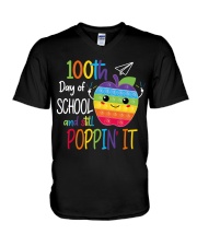 100th Day Of School V-Neck T-Shirt tile