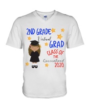 2ND GRADE GIRL V-Neck T-Shirt tile