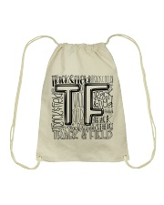 TRACK AND FIELD TYPOGRAPHY Drawstring Bag thumbnail