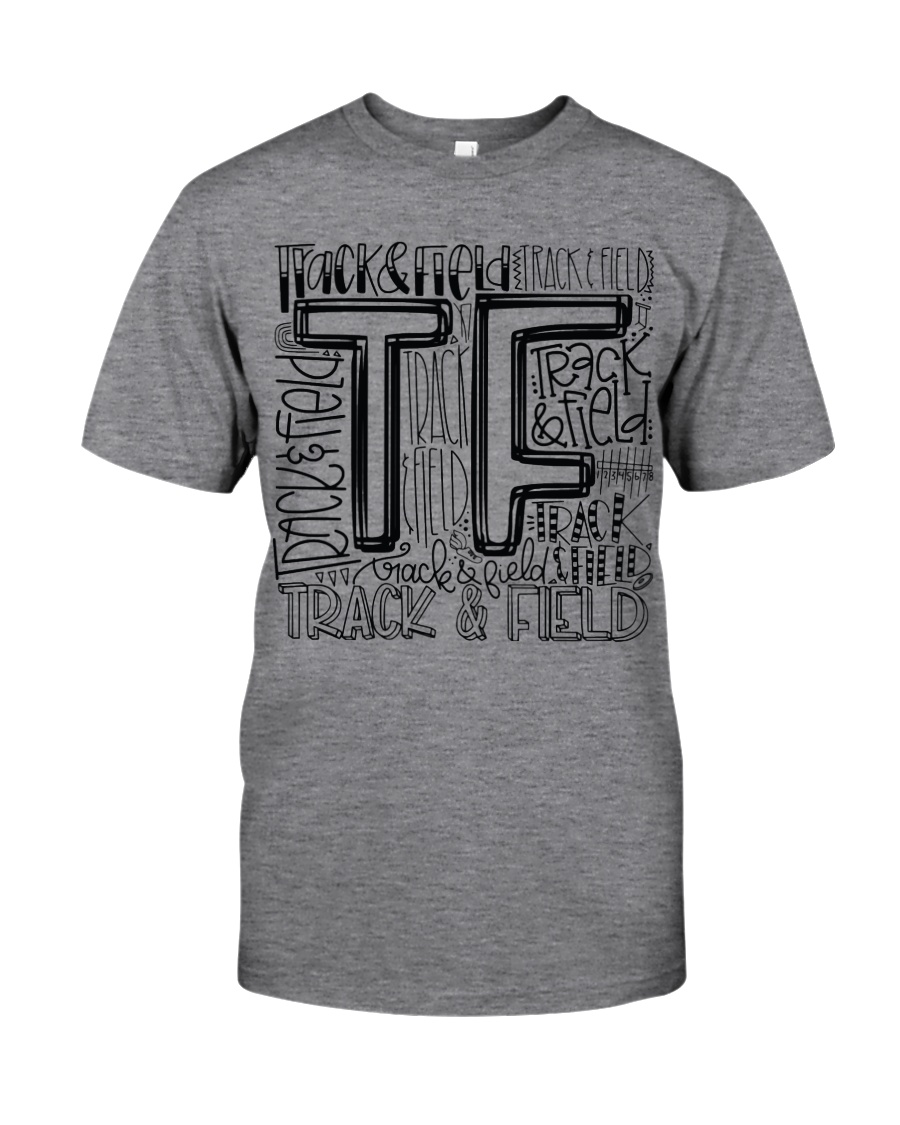 TRACK AND FIELD TYPOGRAPHY Classic T-Shirt