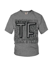 TRACK AND FIELD TYPOGRAPHY Youth T-Shirt thumbnail