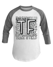 TRACK AND FIELD TYPOGRAPHY Baseball Tee thumbnail