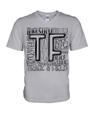TRACK AND FIELD TYPOGRAPHY V-Neck T-Shirt thumbnail
