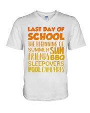 LAST DAY OF SCHOOL V-Neck T-Shirt tile
