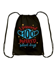 I SURVIVED 100 MASKED SCHOOL DAYS Drawstring Bag tile