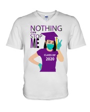 PURPLE - NOTHING CAN STOP ME V-Neck T-Shirt tile