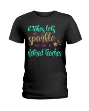 RETIRED TEACHER SPARKLE Ladies T-Shirt thumbnail