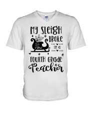 FOURTH GRADE TEACHER V-Neck T-Shirt thumbnail