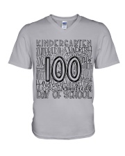 KINDERGARTEN TYPO V-Neck T-Shirt thumbnail