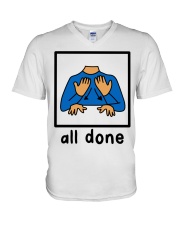ALL DONE V-Neck T-Shirt tile