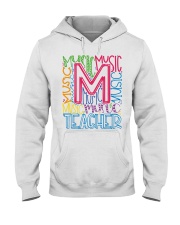 MUSIC TEACHER TYPOGRAPHIC Hooded Sweatshirt thumbnail
