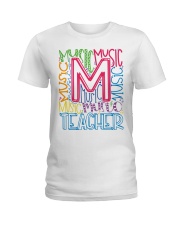 MUSIC TEACHER TYPOGRAPHIC Ladies T-Shirt thumbnail
