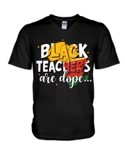 Black Teacher Are Dope V-Neck T-Shirt tile